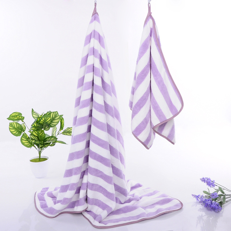 Stripe Towels Super Absorbent Soft Face Bath Towel Summer Bathroom Towels for Adults Absorbent Healthy toalla