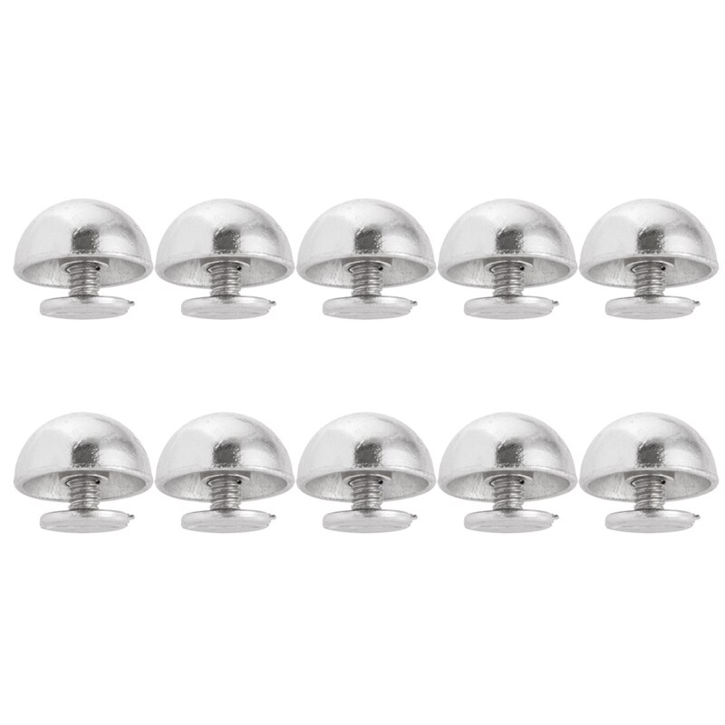 10 Set/zak 10/12Mm Schroef Terug Klinknagels Studs Metalen Emmer Vorm Nail Stud Voor Leather Craft Knop Bagage craft Kleding/Tas/Schoenen: B-silver / 12mm