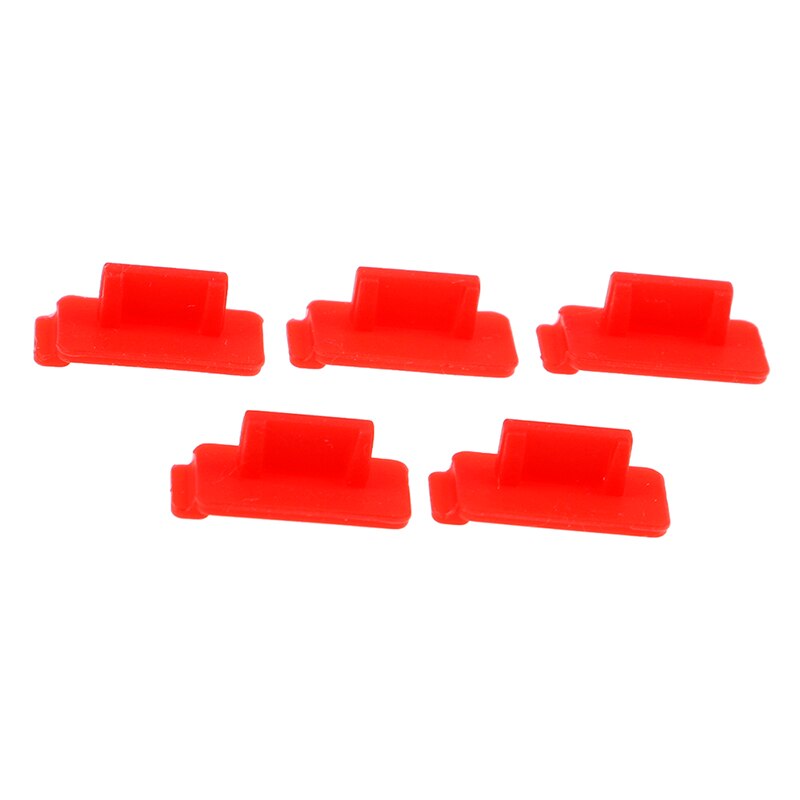 5 PCS Port Charger Cover Jack Interface Dustproof Prevention For PC Notebook Standard USB Dust Plugs: 5pcs Red