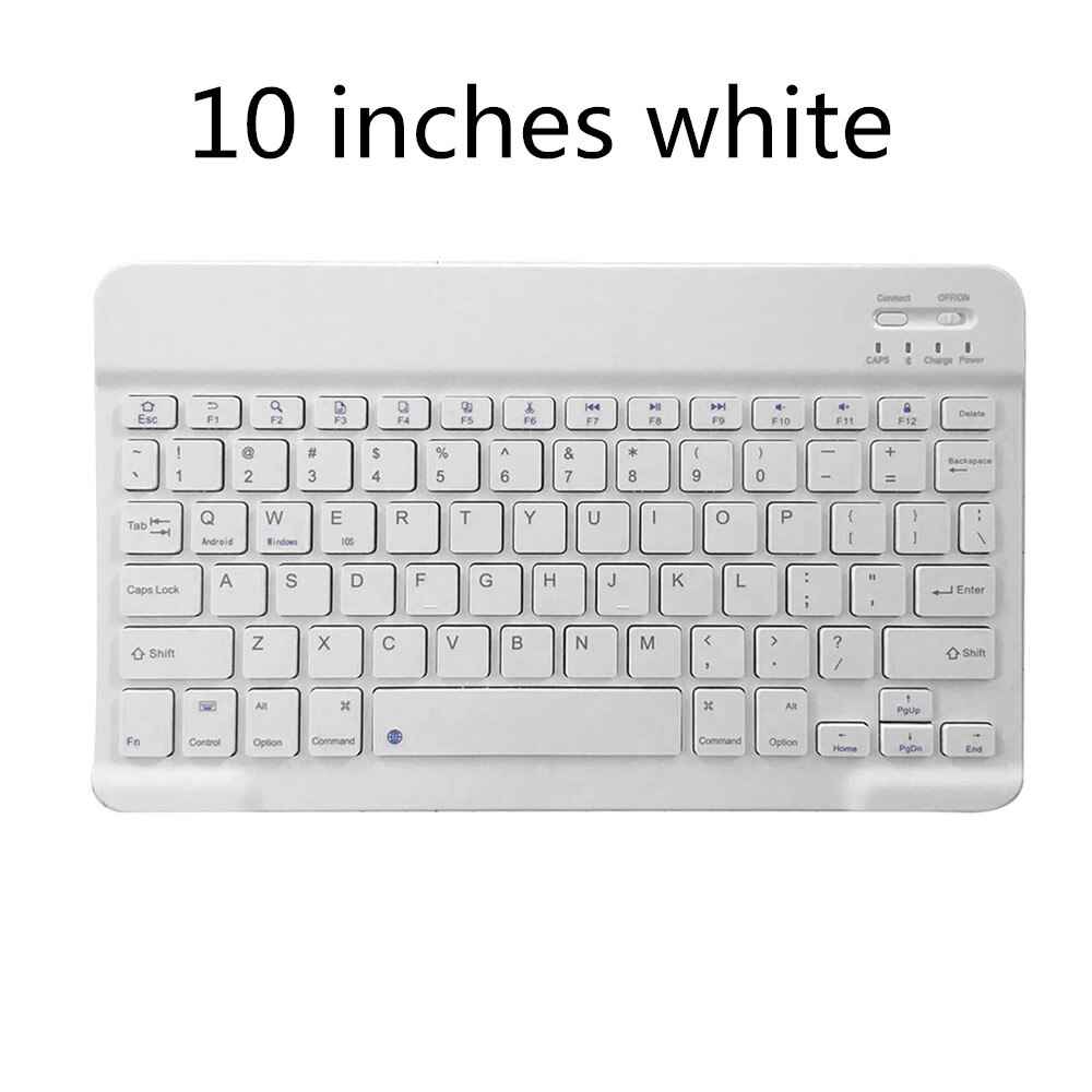 7/10 inch Bluetooth Wireless Keyboard For IOS/Android/Windows PC Ipad Tablet UK: 10 inches white