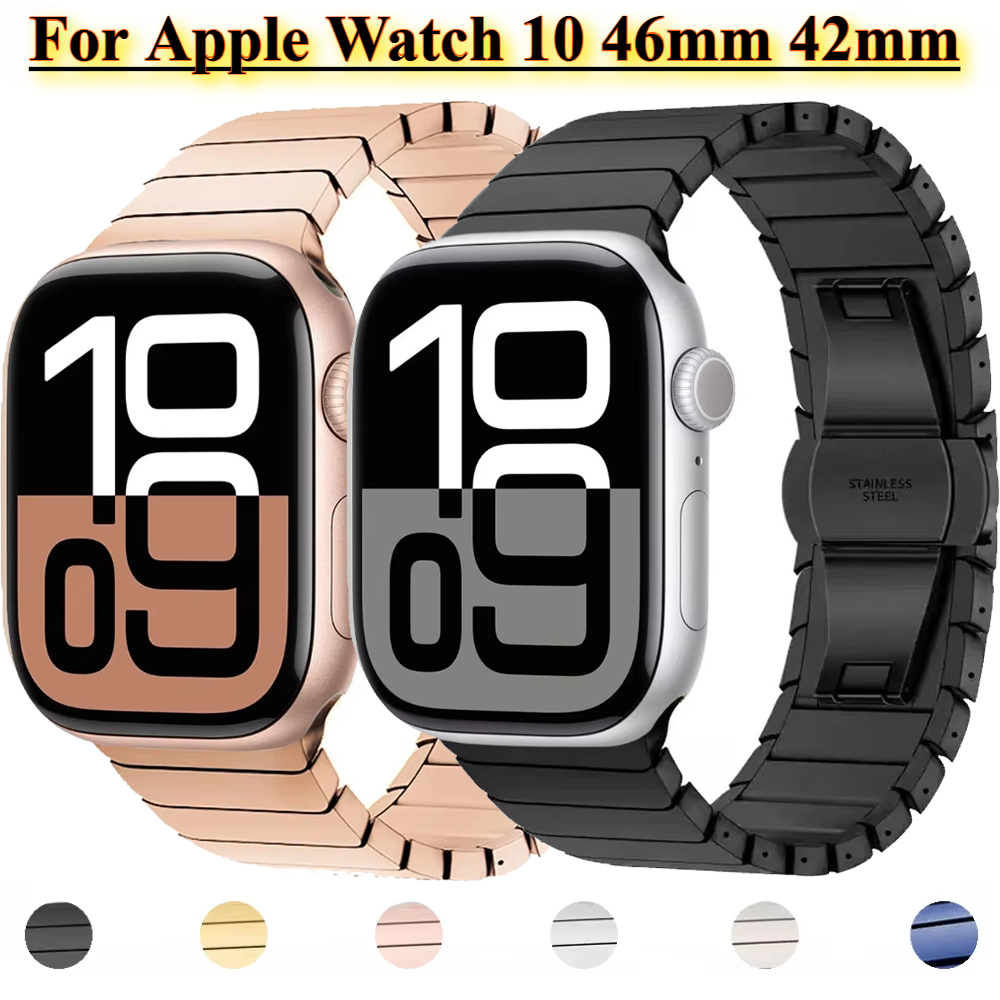 Metallinen ranneke apple watch 10 46mm 42mm ultra 49mm 9 8 7 45mm 41mm -rannekkeelle, kellonranneke iwatch series 6 5 4 se 44mm 40mm -mallille