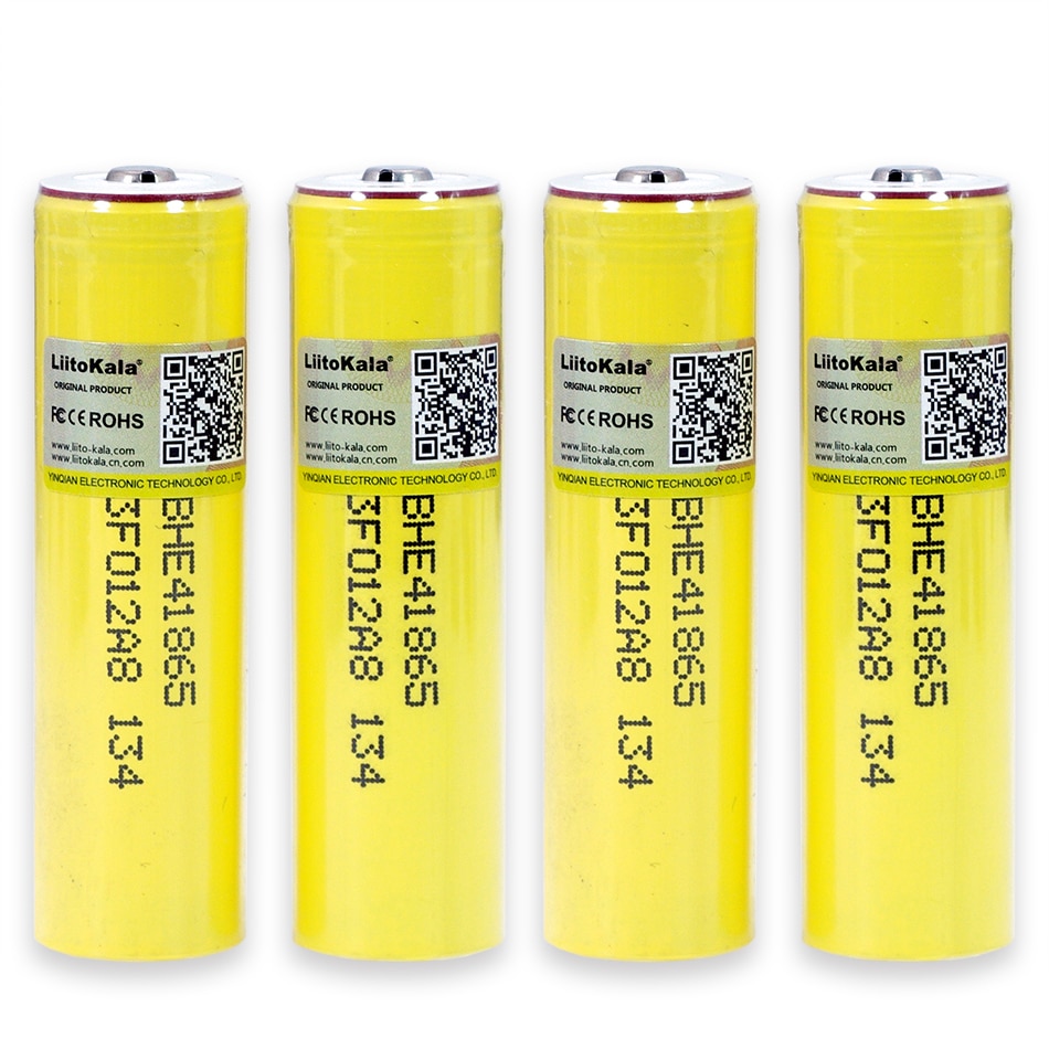 1-12 Pcs Liitokala HE4 2500 Mah Li-Ion Batterij 18650 3.7V Oplaadbare Batterijen max 20A, 35A + Diy Punt Cap