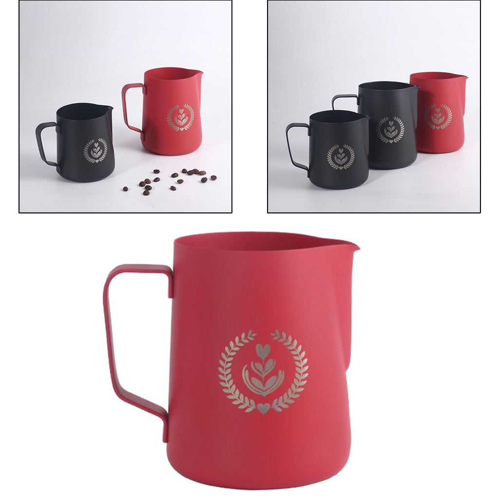 Stainless Steel Milk Frothing Coffee Latte Frother Pitcher 600ml