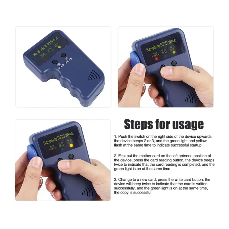 Handheld Flipper Nul Duplicator Kaartlezer 125 KHz EM4100 Video Programmeur Schrijver Herhaalde Veeg T5577 Handheld RFID Schrijver