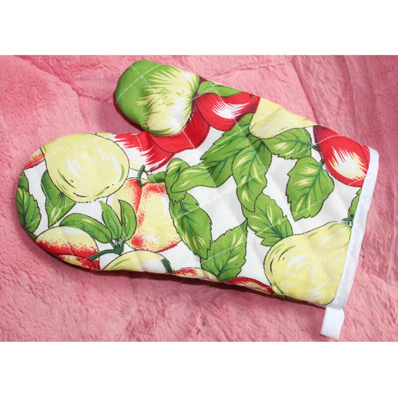 1PC Thicken Cotton Oven Glove Kitchen Microwave Oven Heat Resistant Anti-Ho Mitts Kitchen Accessories Random Color