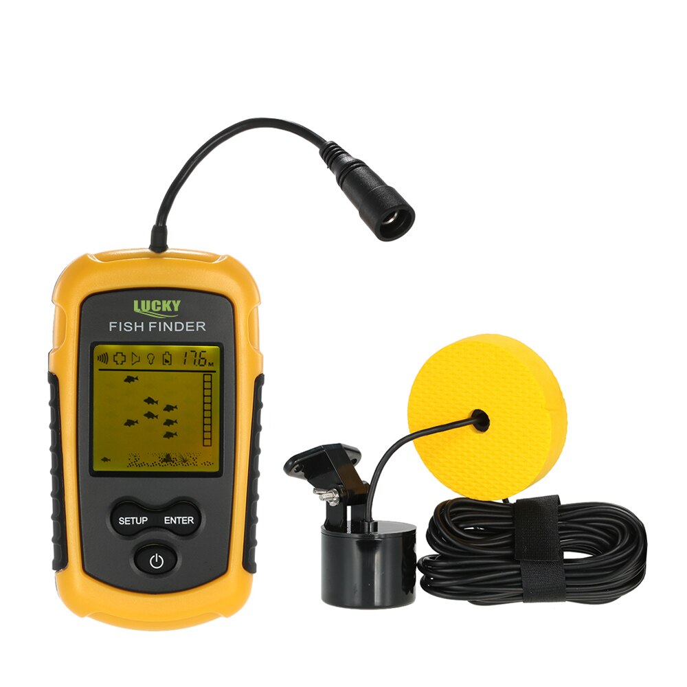 GLÜCK FF1108-1/FFC1108-1 Fisch Finder Alarm 100M Tragbare Sonar LCD Fisch Finder Angeln locken Echolot Angeln Finder