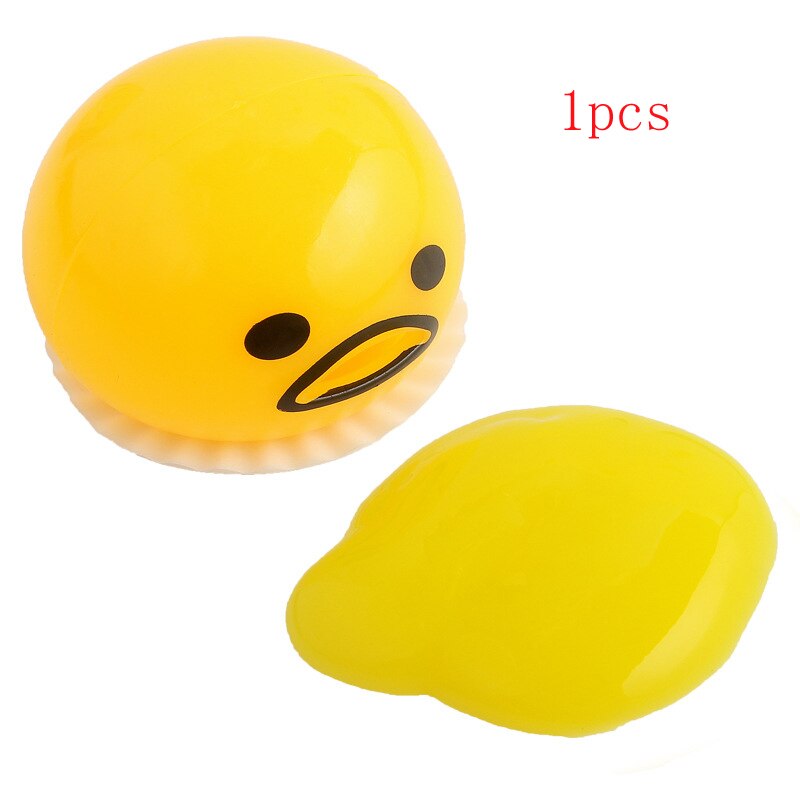 Binnen 24 Uur, Interessante Gadgets, Uitlaat Kip, Volledige Ei, Leggen Kip, Braaksel, dooier Speelgoed, Drukke Stress Bal, Sleutelhanger: 1pcs Egg Yolk