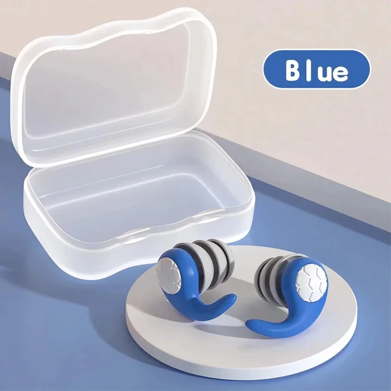 Sleep Noise Reduction Earplug Ear Protection Earplugs Anti-Noise Waterproof Plug For Travel Work Tapones Para Dormir Earplugs: Blau