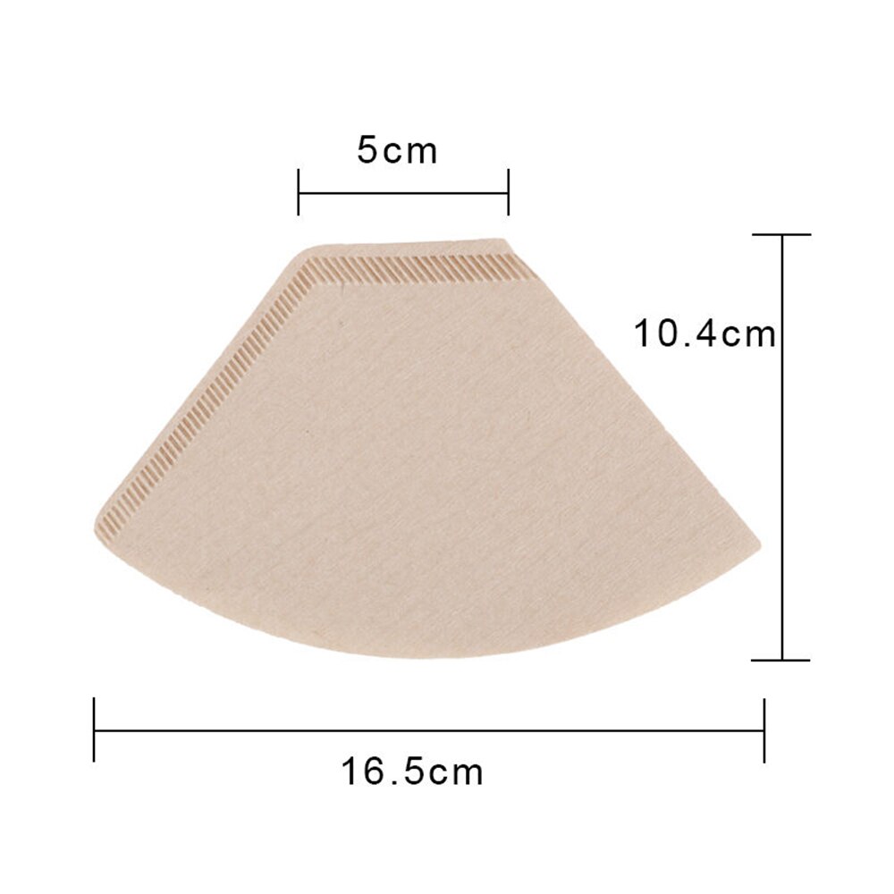 Filtro de papel de café en forma de "V" para café, , papel de goteo de madera, accesorios de cocina, 100 unids/bolsa