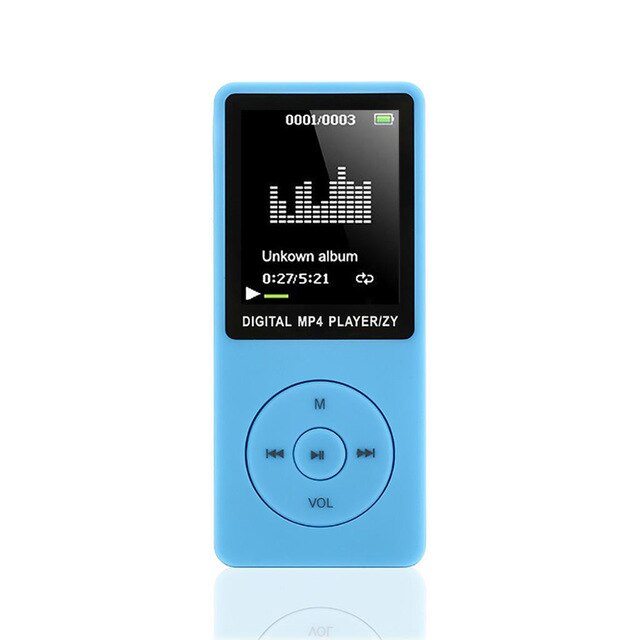 MP4 player with lecteur mp3 mp4 music player portable mp 4 media slim1.8 inch touch keys fm radio video 32G: Blue