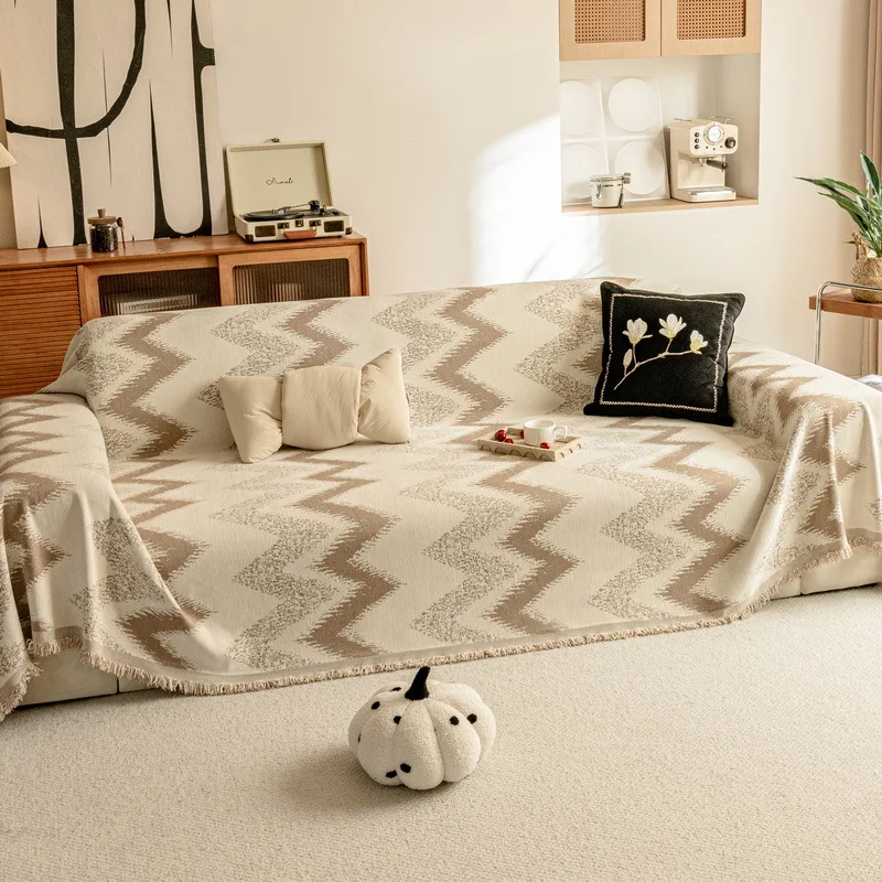 Funda de sofá de chenilla de lujo, funda de sofá antideslizante de cobertura completa, Protector de sofá elástico de una pieza, decoración Premium para el hogar: BLANCO / 80*120cm