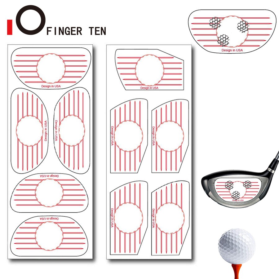 Durable Training Tool Golf Club Impact Tape Labels for Oversized Woods Ball Hitting Recorder Putter Stickers Red