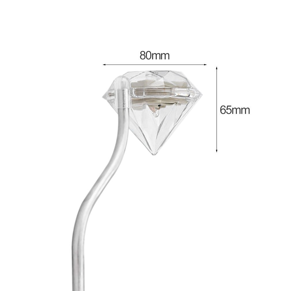 4pcs/set Diamond Shape LED Solar Powered Lamp Outdoor Lawn Lights for Pedestrian Pathway Garden Villa Decoration