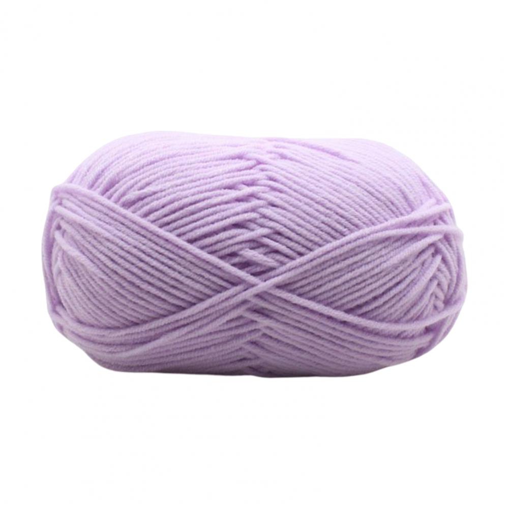 Fil de crochet en coton de lait 4 plis, ligne d'épaisseur, fil de laine ogo, , ultra doux, lework grossier, bricolage: Violet clair