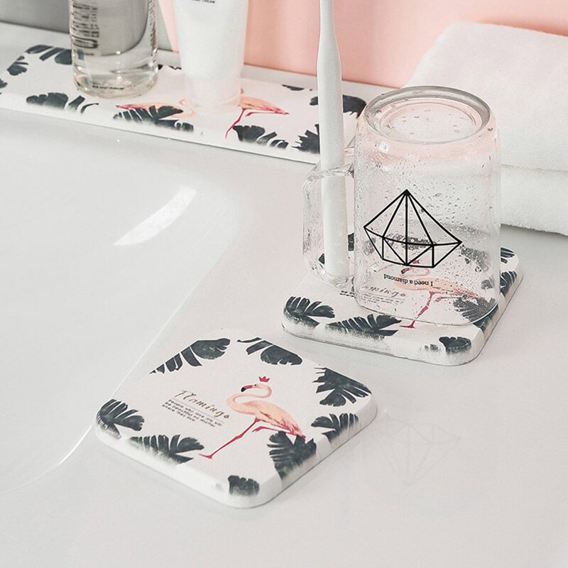 Waterabsorptie diatomeeënaarde keukenaccessoires eetkamerdecoratie onderzetter 1 st koffiebekermat snel drogende mokmatten antislip