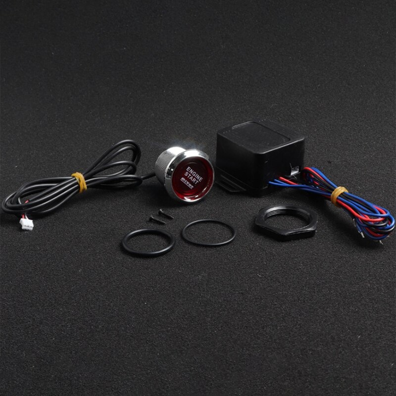 Push Start Button LED Illumination Auto Cool Keyless Entry Car Engine Ignition Push Start Button Red