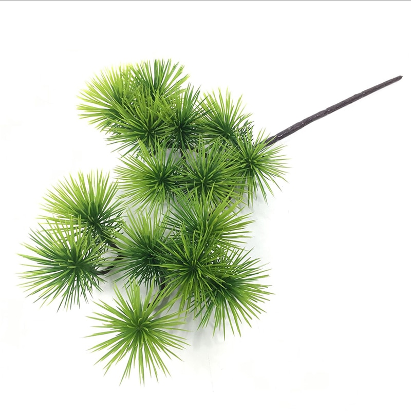 Artificial Plants Green Pine Needle Branches Christmas Tree Wedding Shop Decor DIY Flower Arrangement
