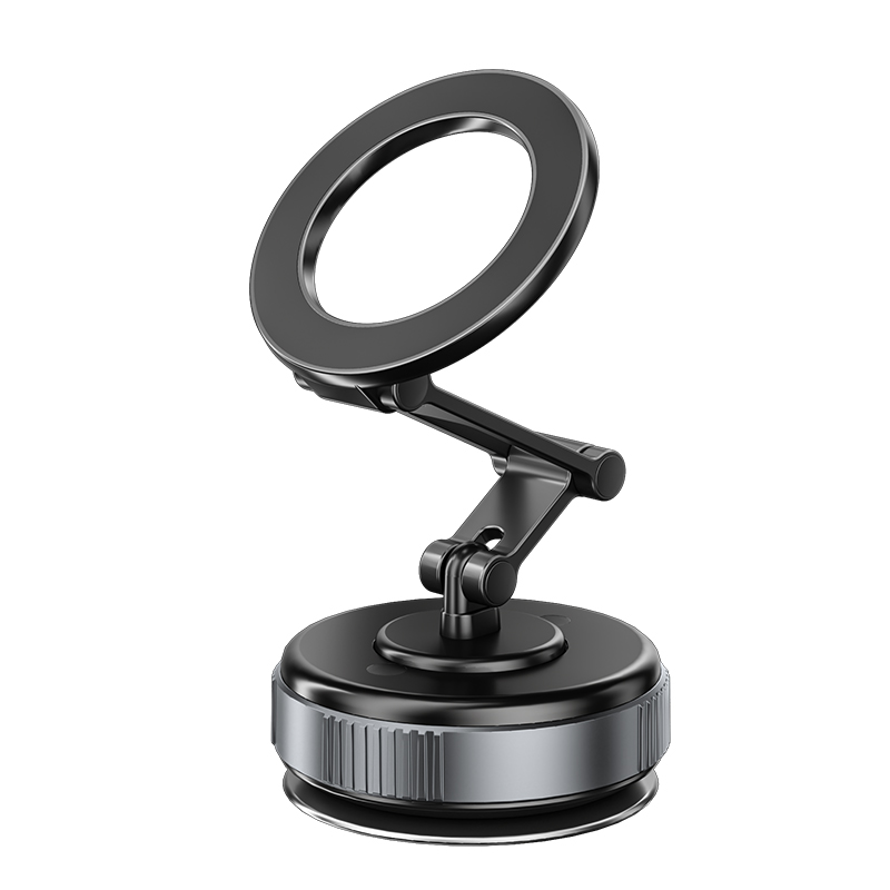 Biltelefon stark magnetisk hållare för magsafe instrumentbräda mobiltelefon justerbar vikbar svart metallstativ för iphone 17 16 xiaomi: Grön