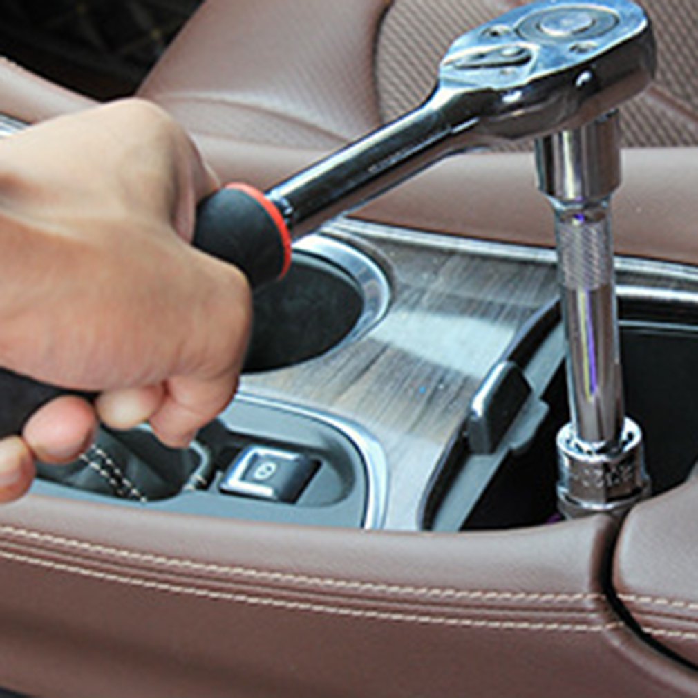 24 Teeth 1/4 3/8 1/2 inch Adjustable Extension Ratchet Handle Wrench Long Rotating Telescopic Socket Ratchet Wrench Spanner