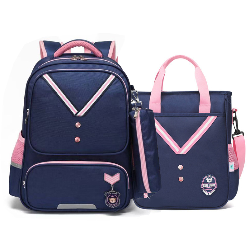 SONNE ACHT Heißer Grundschule Tasche Wasserdichte Rucksäcke Für Mädchen Bleistift Kasten freundlicher Bookbags Mochila: Pink2831 einstellen
