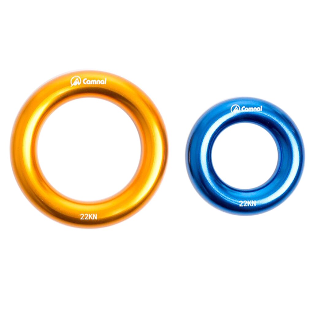 2 piezas 22KN escalada Rappel anillo escalada en roca Slackline hamaca paquete montañismo rescate conector de asilo