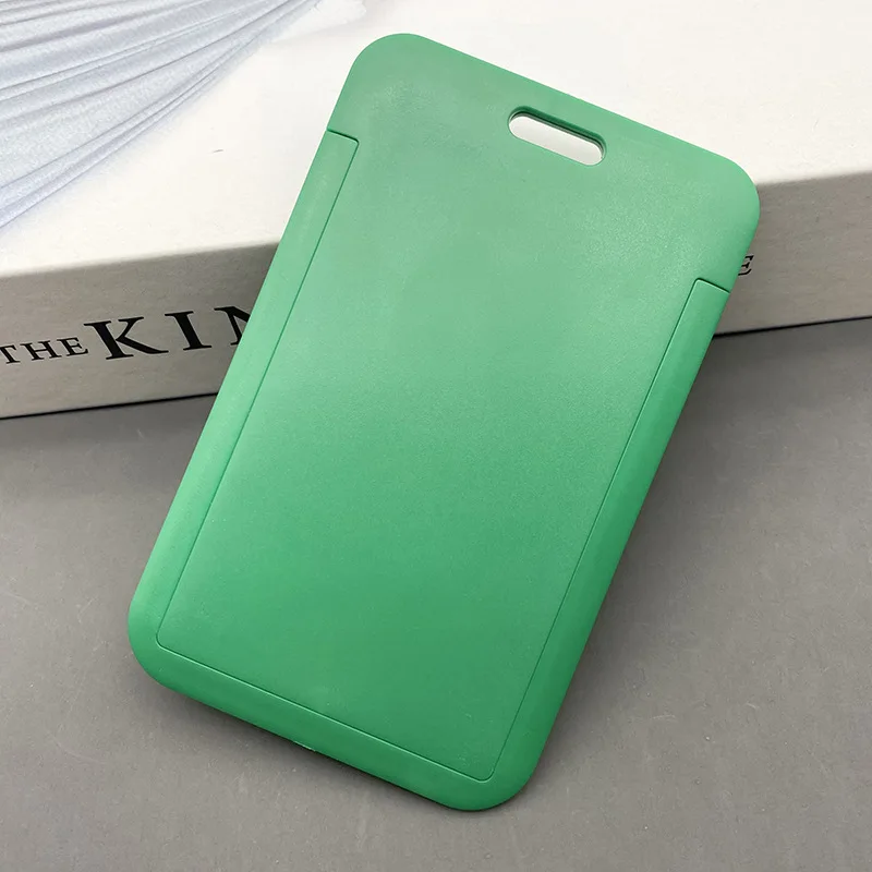 Gorący bubel kobiety mężczyźni etui na dowód osobisty portfel moda Student Bus ID Business Slide Card osłona z uchwytem etui na torebkę: Green