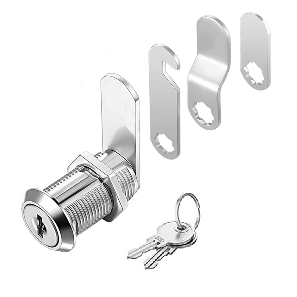 Cam Lock Set Drawer Cabinet Lock Mail Box Locker Cam Lock Cupboard Door Tongue Lock With 2 Key Furniture Hardware: Gold