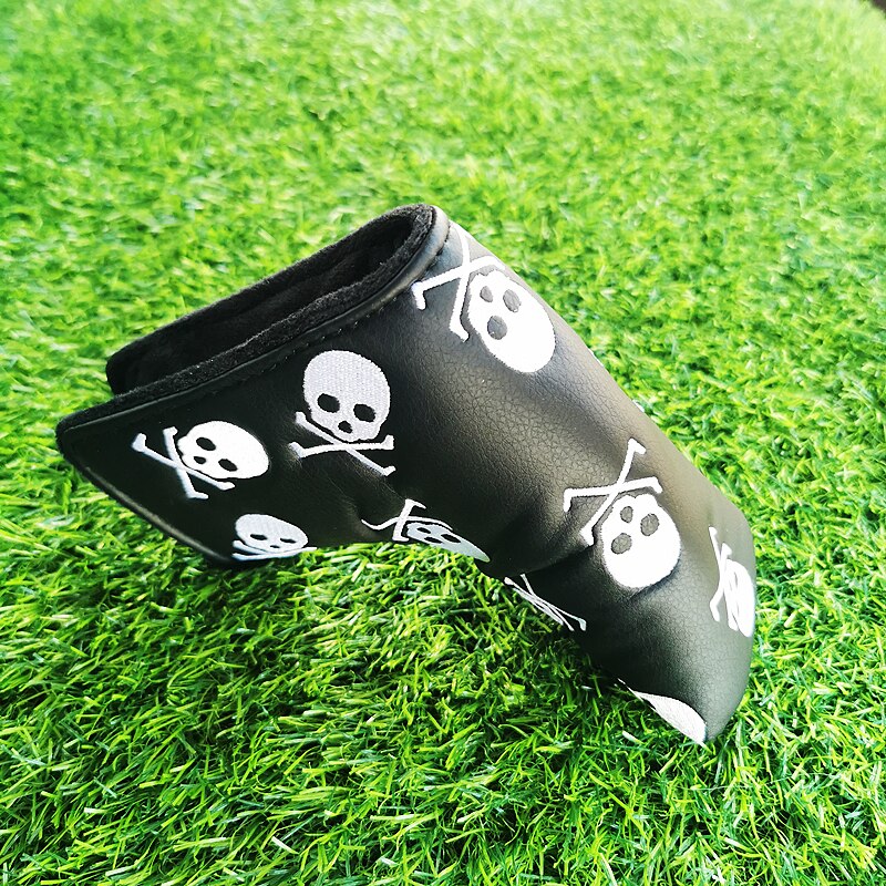 Pirate Golf Club Head Cover Is Suitable for Driver Fairway Putter 135H Club Cover PU Leather Unisex 진주게이츠: P(black)