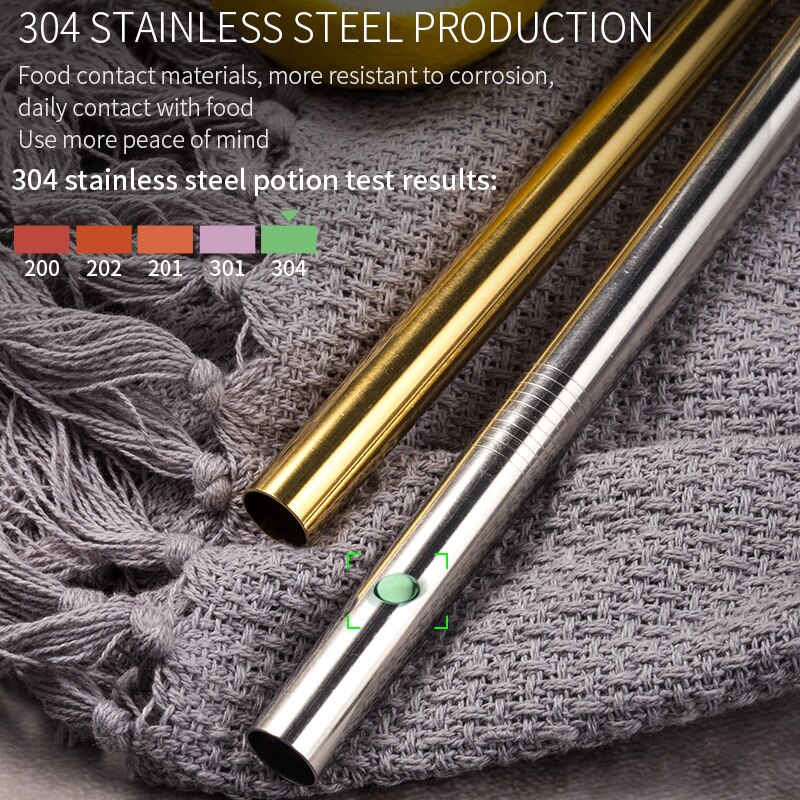 3Pcs Extra Wide Straw Reusable Stainless Steel Drinking Straw Metal Straw For Smoothies Tapioca Pearls Milk Tea Juice Bar Tools