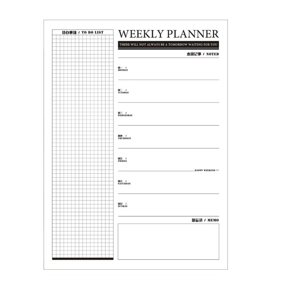 Schedule Plan Note Calendar Simple A4 Planning Schedule Calendar Memo for Home Office