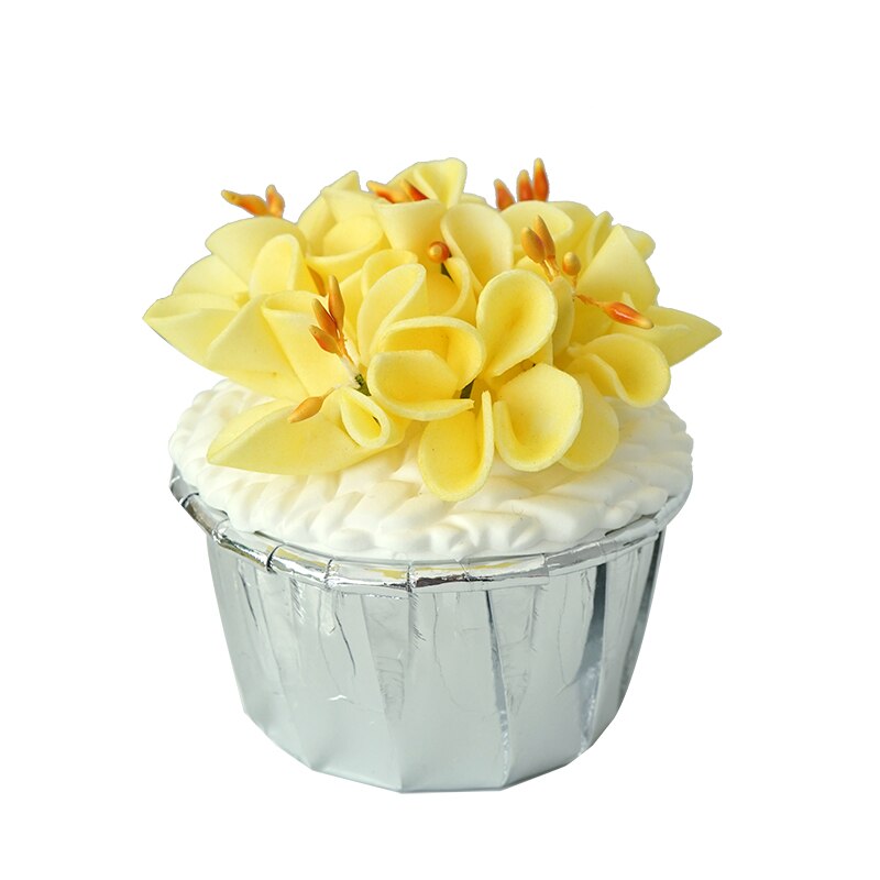 2 unids/lote de cupcakes de cerezo en flor de imitación: Rosa