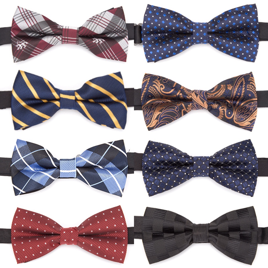 Herren Bowtie Jacquard Krawatte Formale Krawatte Junge Männer Geschäft Hochzeit Streifen Bogen Krawatten Männlichen Kleid Hemd Krawatte