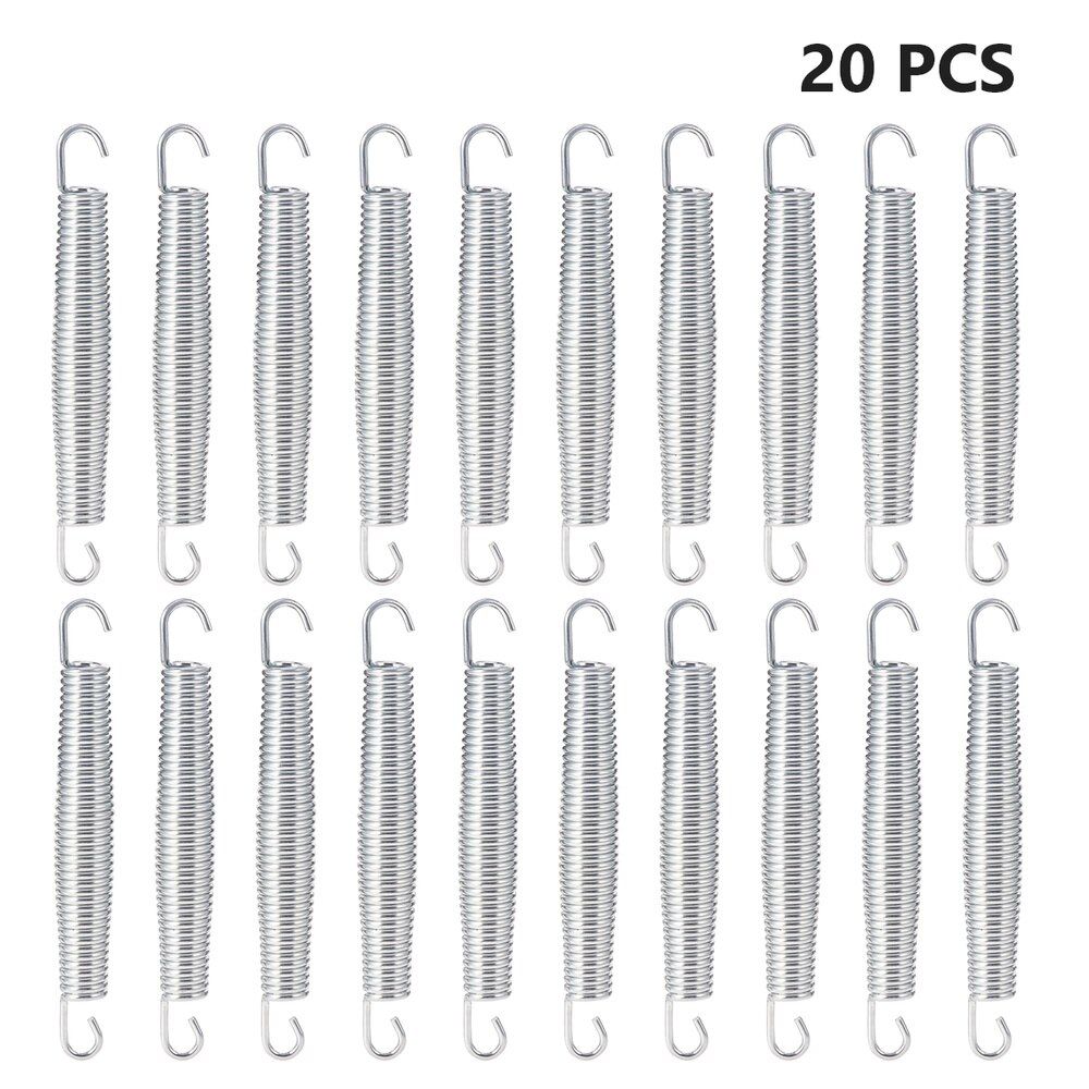20PCS Trampoline Springs Stainless Steel Tension Spring Versatile Double Hook Spring Sturdy Extension Spring for Home Store Use