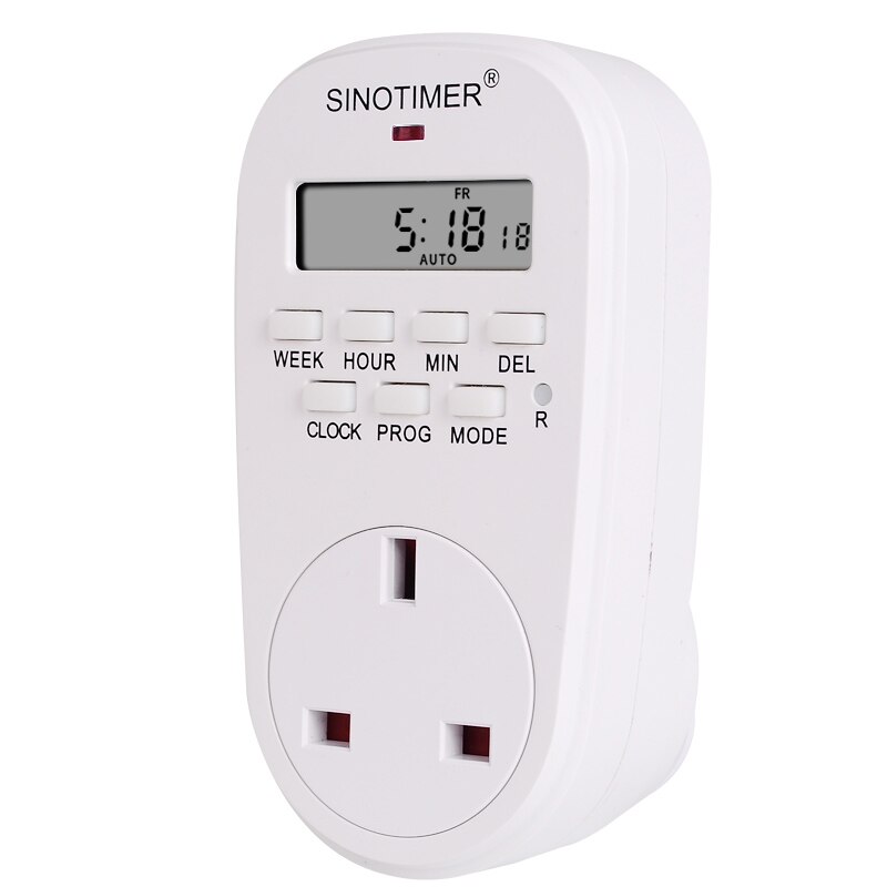 UK Plug British Outlet 7 Days Weekly Programmable Digital Plug Socket Timer Switch Time Relay Wall Clock Power AC 230V 220V 50Hz