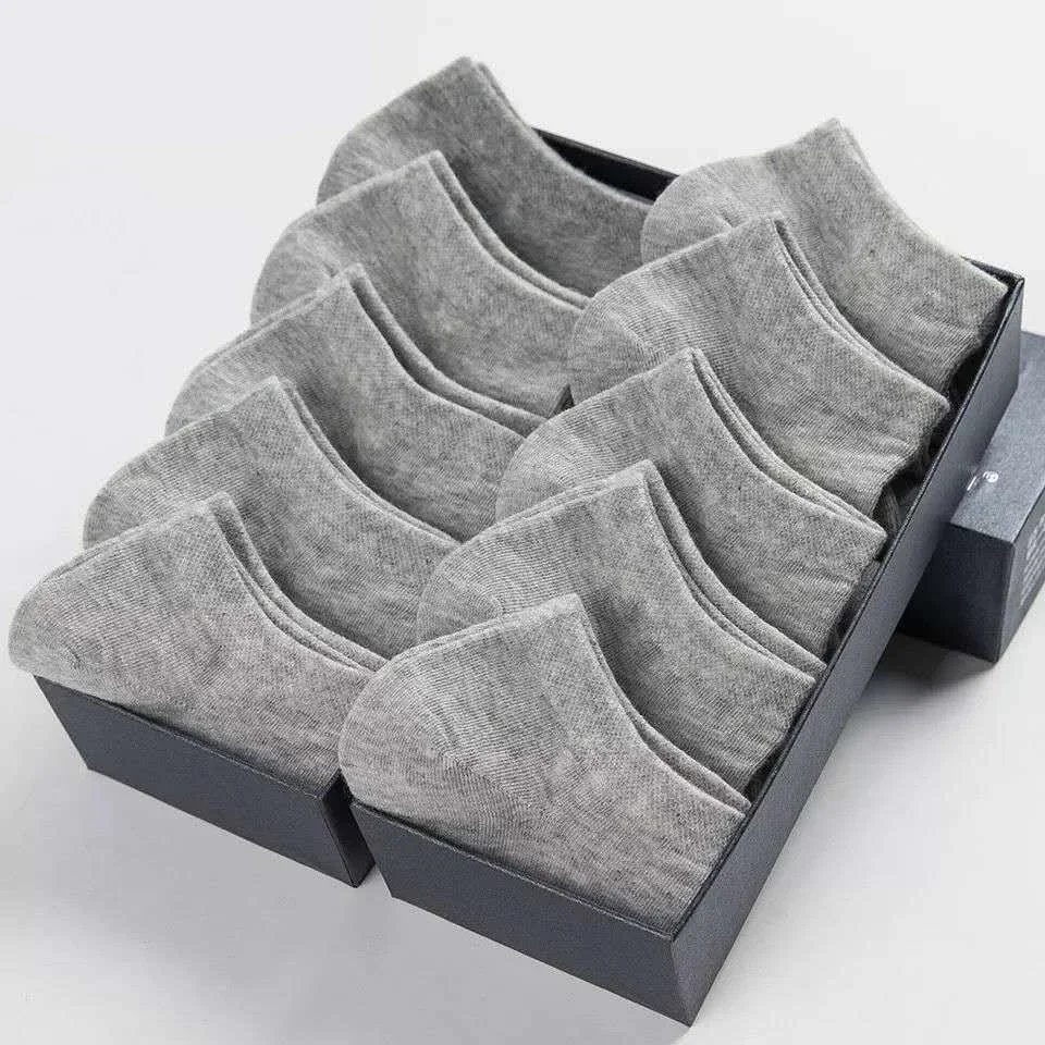 Calcetines de corte bajo para hombre, medias transpirables de color blanco y negro, antideslizantes, informales, deportivas, de negocios, 2 a 10 pares: S / Rojo azul