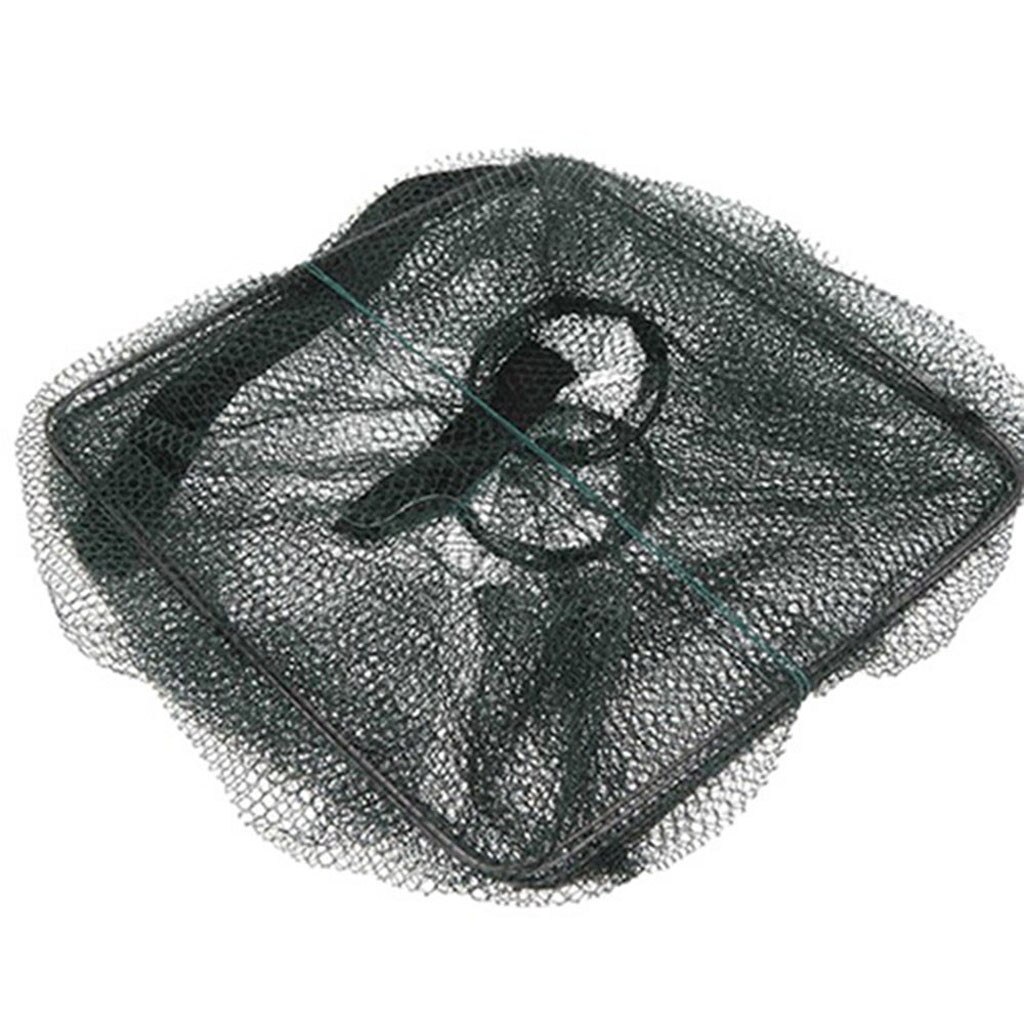 Fish Trap Net Fishing Gear Crab Prawn Shrimp Crayfish Lobster Crawdad Foldable