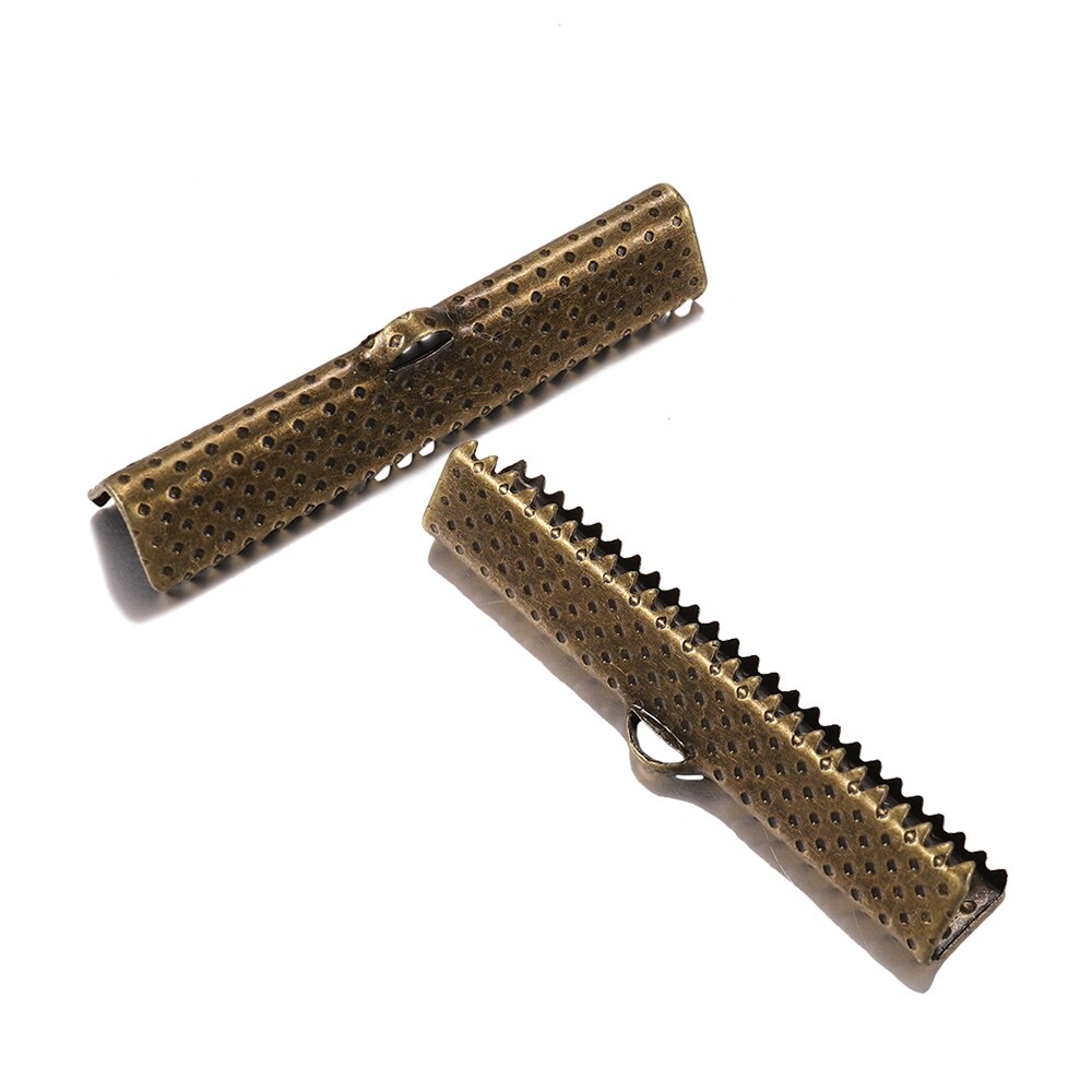 50pcs/lot Cove Clasps Cord End Caps String Ribbon Leather Clip Necklace Bracelet Connector for Jewelry Making Supplies