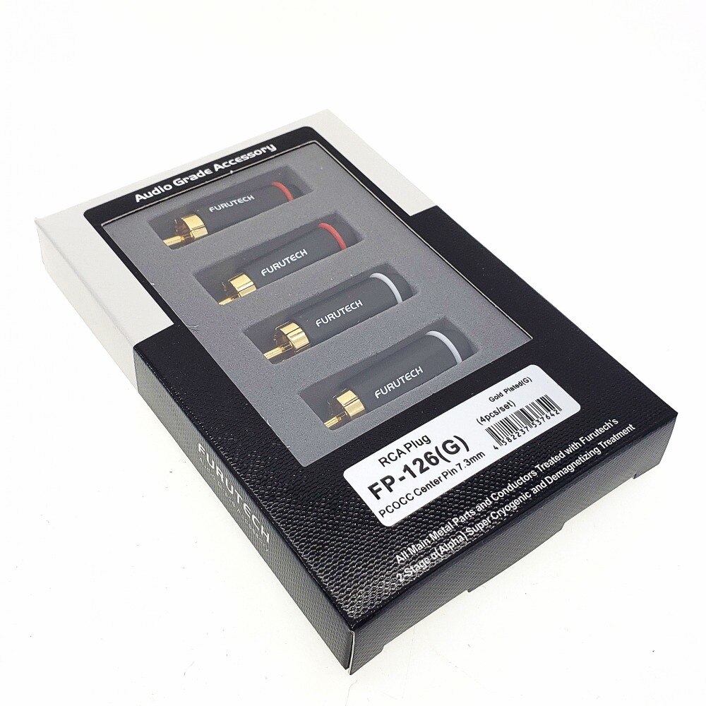 Furutech hifi fp -126( g) rca stik stik rhodineret/forgyldt fp -126 ( r) pcocc central pin hi-end original æske lavet i japan: Fp126 ( g)