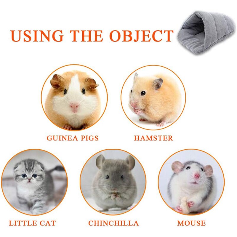 Blød fleece marsvin seng kanin hamstere sovepose små kæledyr hule reden sengepude varme tøfler kæledyr hus