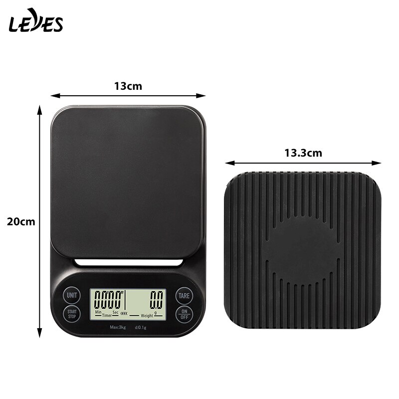 Smart Coffee Scale with Auto Timer Digital Gram Weighing Electronic Weight Food Mini Kitchen Scale Balance Precision LCD Display