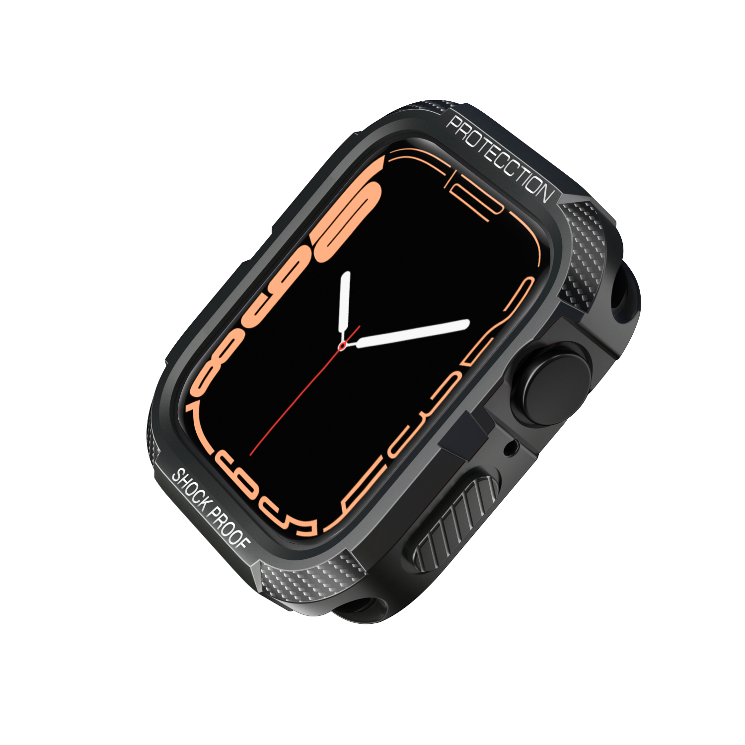 Couvercle robuste pour coque Apple Watch série 7, 44mm 40mm 45mm 41mm se 6 5 4 3, protecteur d&#39;écran TPU, accessoire iWatch: Black / 42mm or 44mm or 45mm