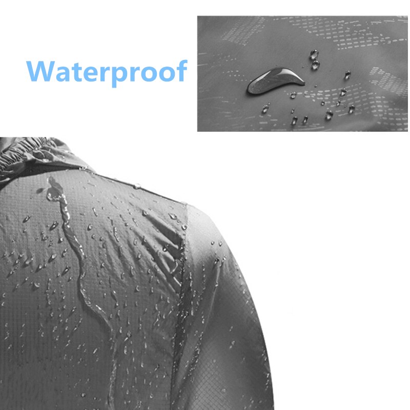 Unisex vandtæt stof vindtæt ultra-let hurtigtørrende jakke cykel løbende udendørs sport regnfrakke vandtæt jakke