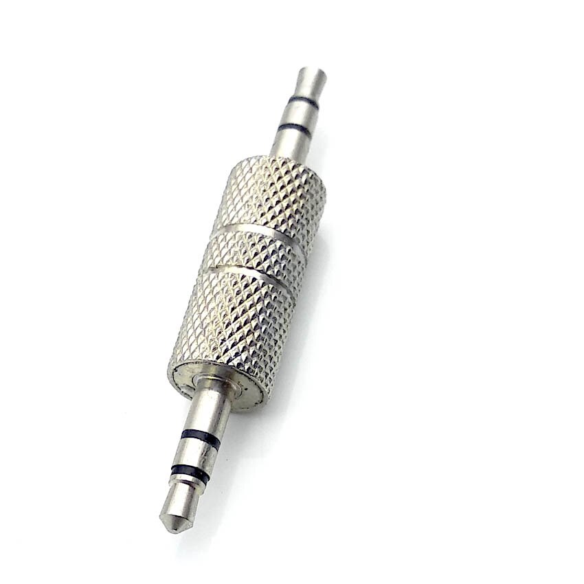1PCS 3.5mm Stereo Male Plug naar Male Plug Audio Adapter 3.5 Jack Hoofdtelefoon Koppeling Converter Professionele Connector