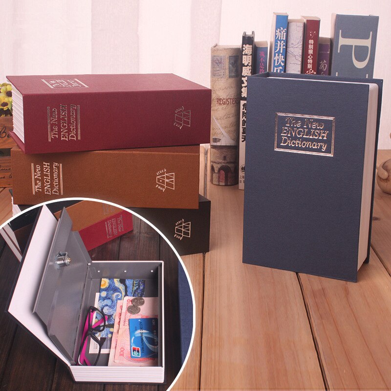 Ordbog mini safe box skjult bog box opbevaring skifte box ordbog bog forsikring box simulation ordbog password locker