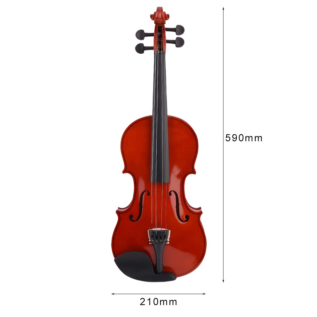 4/4 High Grade Full Size Solid Wood Natural Acoustic Violin Fiddle With Case Bow Rosin Musical Instrument