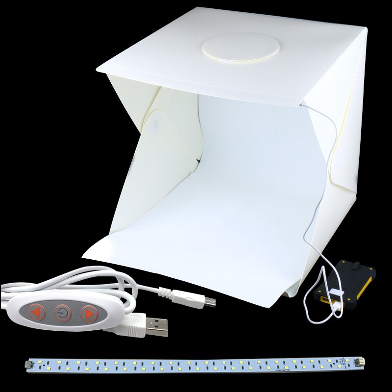 Boîte souple Diffuse de Studio pliant portatif avec la boîte de Studio de Photo de fond de photographie blanche noire de lumière LED