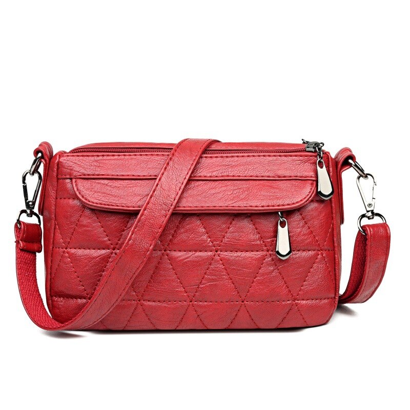 Vintage Zachte Pu Lederen Vrouwen Schoudertassen Luxe Handtassen Kleine Crossbody Tassen Voor Vrouwen Messenger Bag: Rood