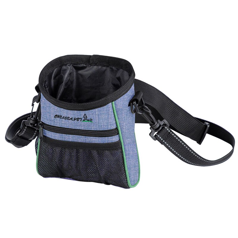 Riñonera portátil para entrenamiento de perros, bolsa de comida para perros, bolsa de recompensa, bolsillo: Denim Blue
