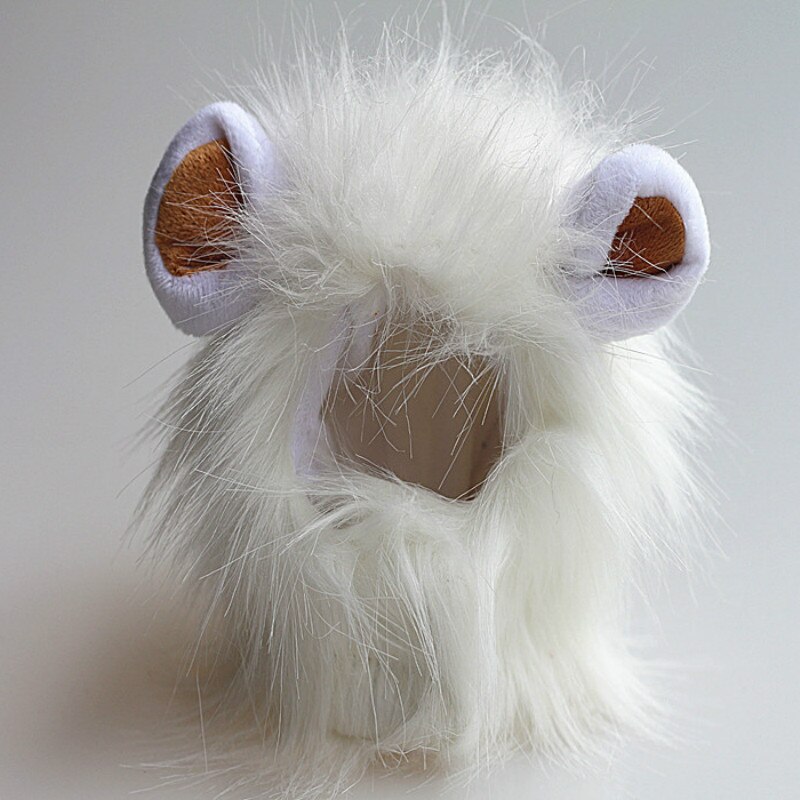 Drôle mignon chat de compagnie Costume Lion crinière perruque chapeau pour chat chien Halloween noël vêtements déguisement avec oreilles vêtements pour animaux de compagnie: green
