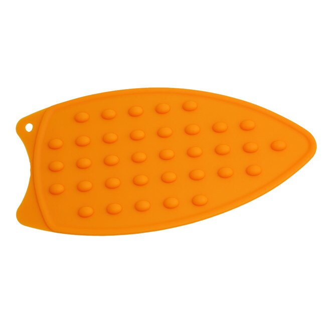 Silicone Iron Protection Rest Pad Mat Insulation Boards Rest Ironing Pad Safe Surface Iron Stand Mat 26.5*14cm: orange